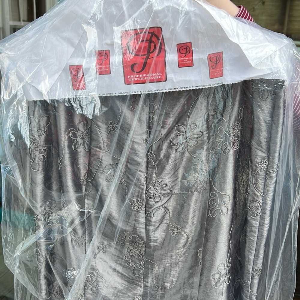 Long floor length skirt.